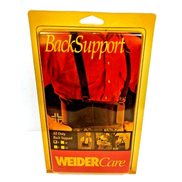 Weider Care All Duty Back Support Black Size S Made in USA 28"-32" Waist Belt - Picture 2 of 7